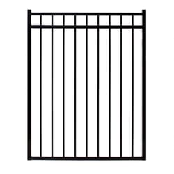 Fortress Building Products Athens 48 in. H X 1 in. W X 60  L Black Aluminum Fence Gate