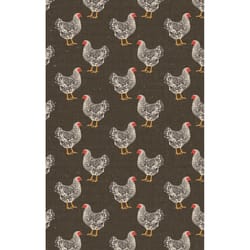 Geometry Multicolor Polyester Hen House Kitchen Towel 1 pk