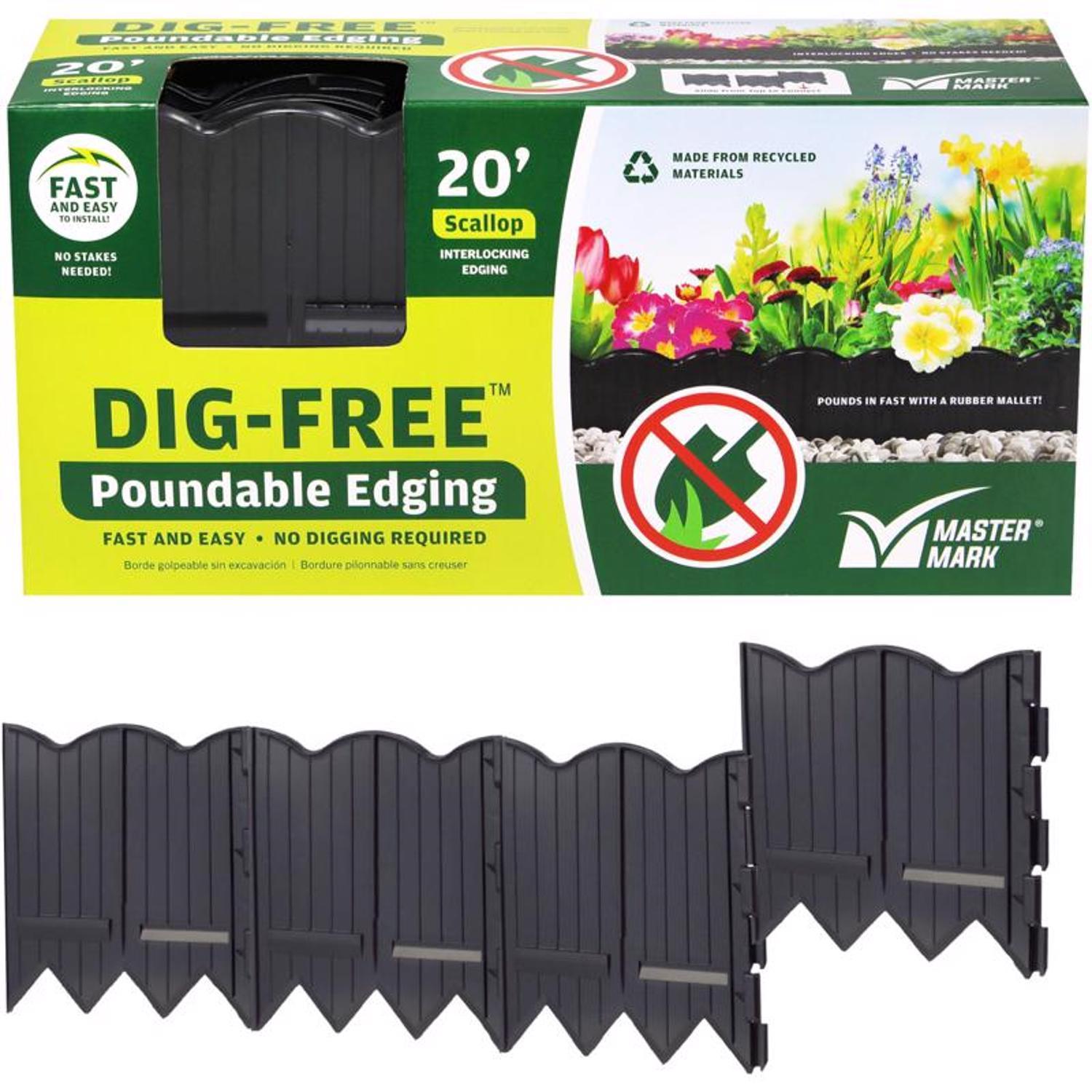 Master Mark 20 ft. L X 6 in. H Plastic Black Poundable Edging Mfr