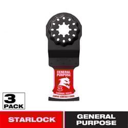 Diablo Starlock 1-1/4 in. W Carbide Oscillating Blade General Purpose Cuts 3 pk