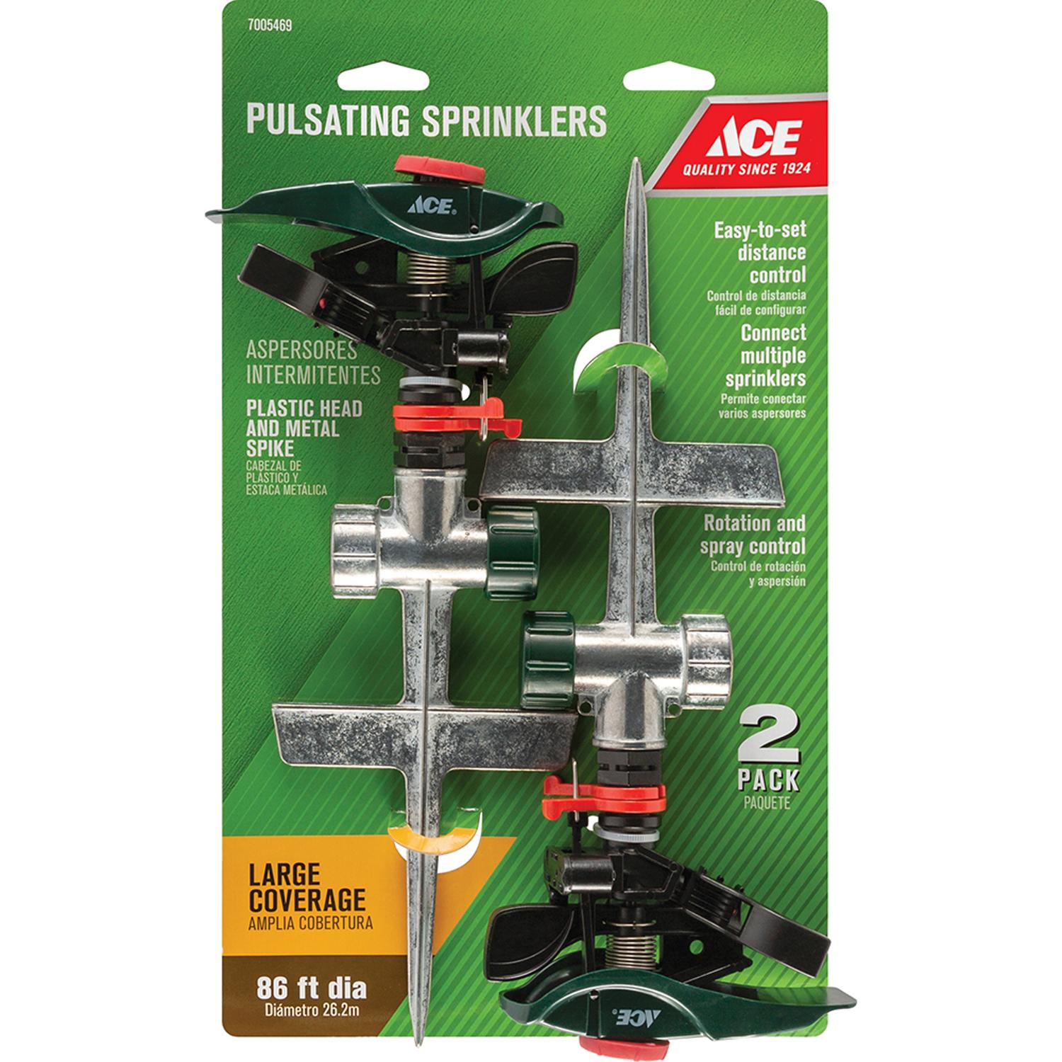 Ace Spike Base Pulse Sprinkler 2 pk Mfr# 819353-4001 - Ace Hardware
