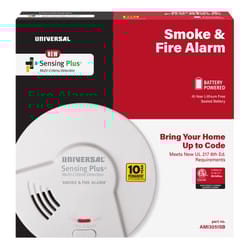 USI Sensing Plus Battery-Powered Ionization/Photoelectric Smoke/Fire Detector 1 pk