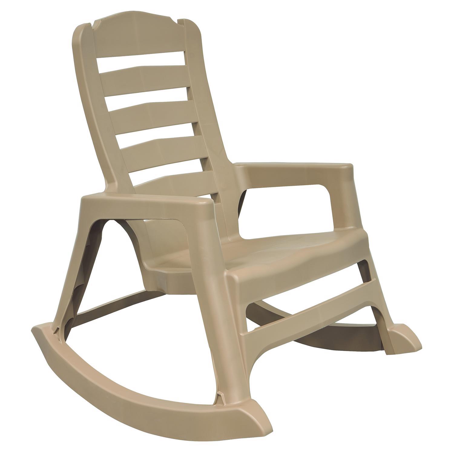 Adams Big Easy Biscuit Resin Frame Stackable Rocking Chair Mfr