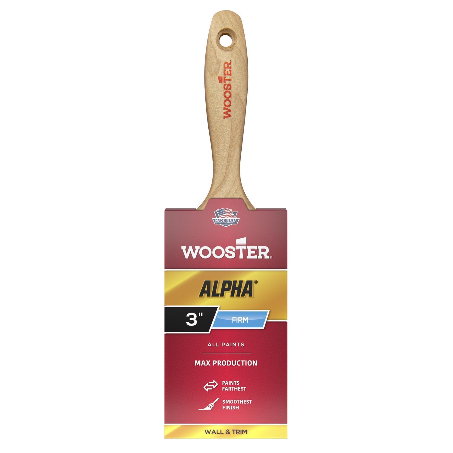 Photos - Putty Knife / Painting Tool Wooster Alpha 3 in. Firm Flat Paint Brush 4233-3