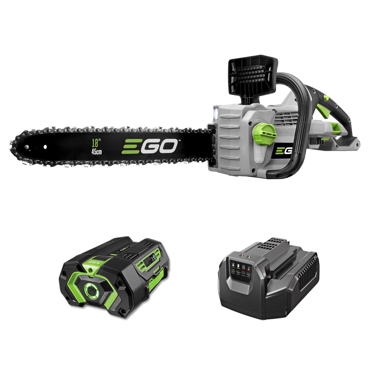 EGO POWER+ CS1804 18 in. 56 V Battery Chainsaw Kit (Battery Charger) 3/8 in.