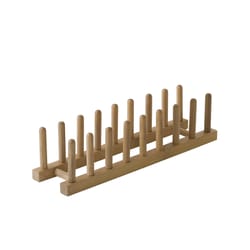 Lipper International 4 in. H X 15.375 in. W X 4 in. D Brown Plate Rack