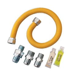 Dormont SmartSense 1/2 in. Flare Sizes X 1/2 in. D OD 24 ft. Stainless Steel Gas Connector Kit