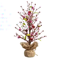 Glitzhome Valentine Berry Heart Tree Table Decor Foam/Plaster/Cement/Paper/Iron 1 pc