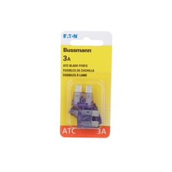 Bussmann 3 amps ATC Purple Blade Fuse 5 pk