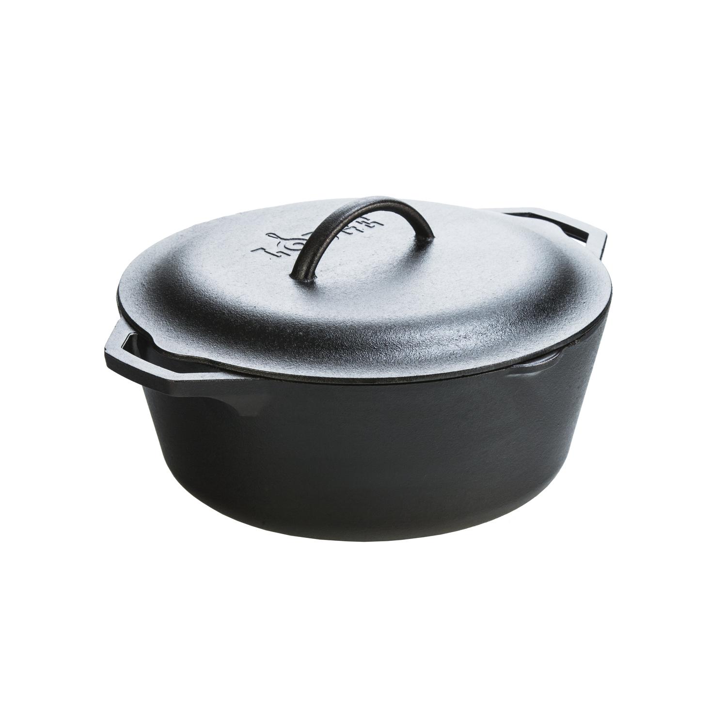 Lodge Cast Iron Dutch Oven 7 qt Black Mfr# L10DOL3 - Ace Hardware