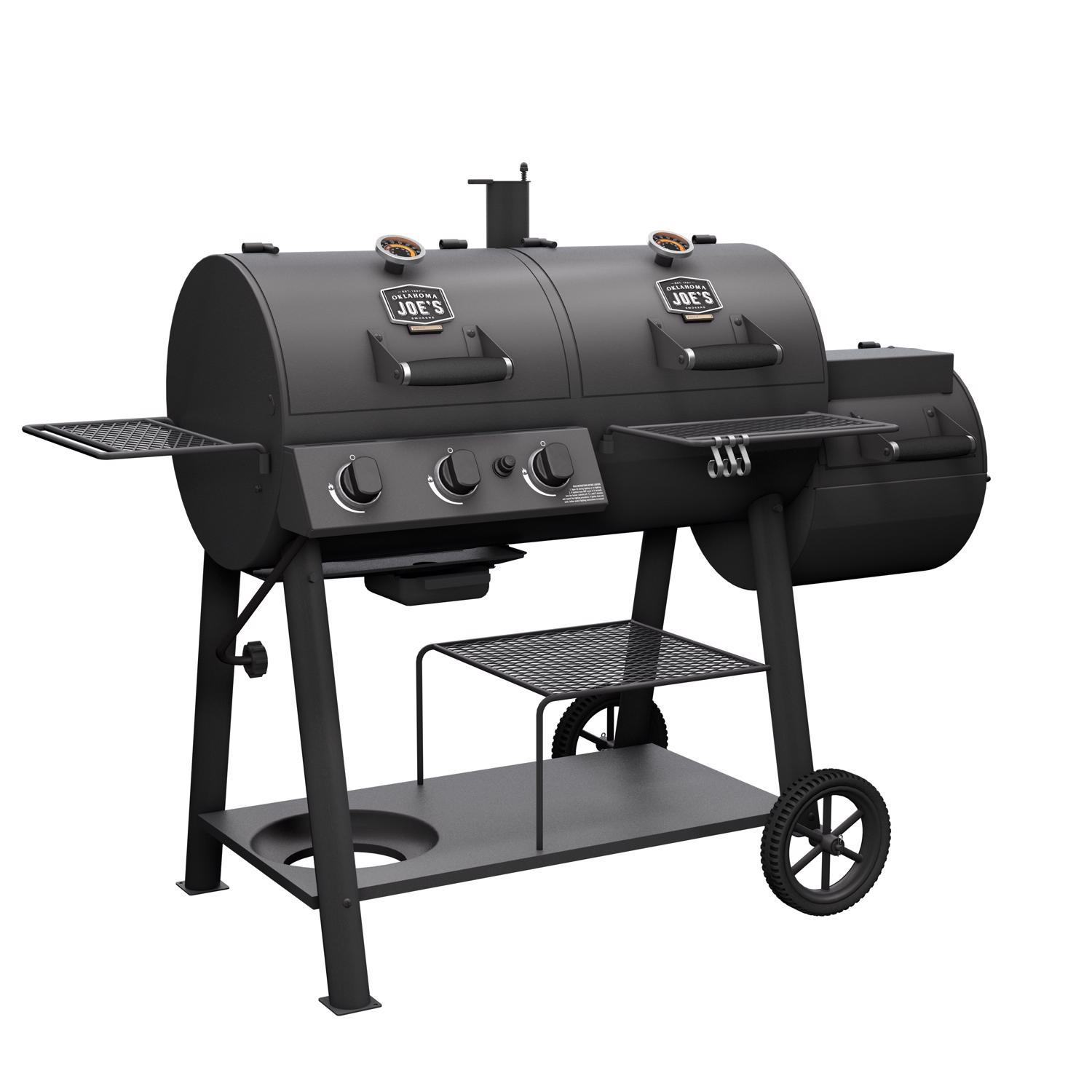 Oklahoma Joe's Canyon Combo Charcoal/Gas Smoker & Grill - Thumbnail 4