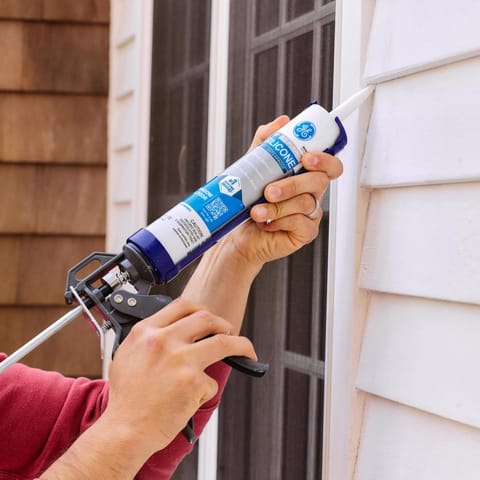 GE Window & Door Clear Silicone 1 Window and Door Caulk Sealant