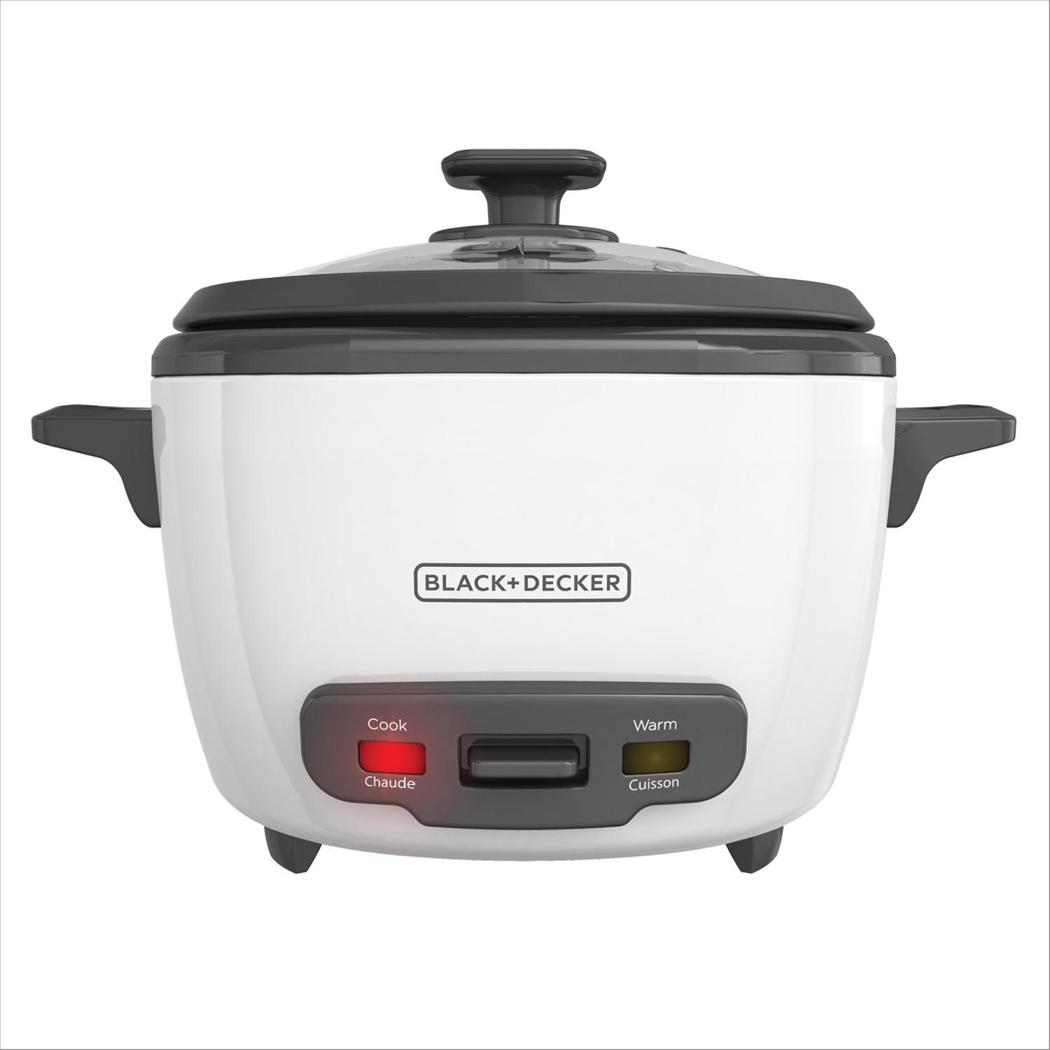 Black+Decker White 16 cups Programmable Rice Cooker Mfr# RC516