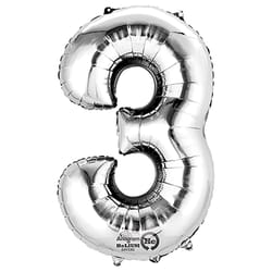 Anagram Balloons Number 3 Foil Balloon 1 pk