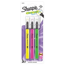 Sharpie Clear View Assorted Chisel Tip Highlighter 3 pk