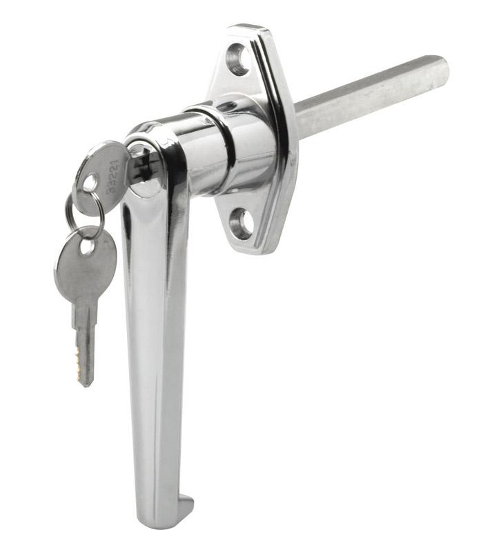 Door Handle Lock, Keyed, Diecast Zinc, Chrome Plated (Single Pack)