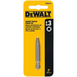 DEWALT Square Recess #3 X 2 in. L Power Bit Heat-Treated Steel 1 pc