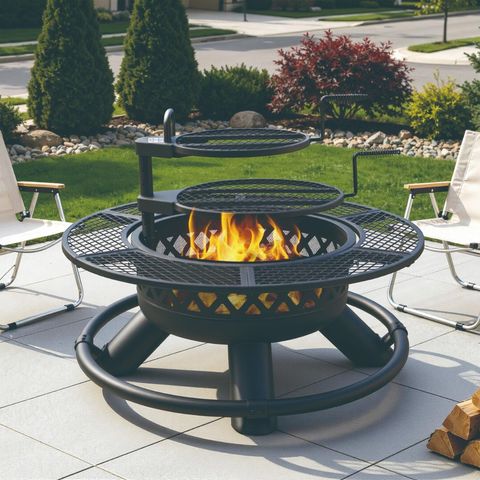 Living Accents 47 in. W Steel Ranch Round Wood Fire Pit Mfr# FT