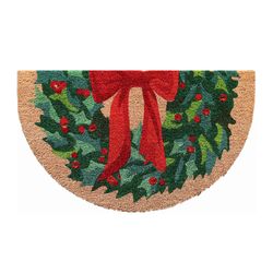 Test Rite 18 in. W X 30 in. L Multi-Color Wreath Coir Door Mat
