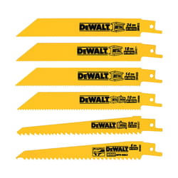 DEWALT Bi-Metal Reciprocating Saw Blade Set Multi TPI 6 pc