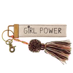 Karma Girl Power Tassel Keychain Cotton Canvas 1 pk