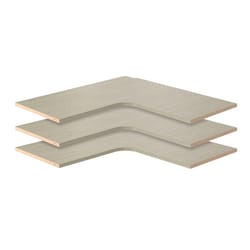 Easy Track 30 in. W X 30 in. D Weathered Gray Wood Corner Shelf