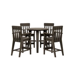 Breeo 5 pc Milwaukee Brown Poly Lumber Dining Set