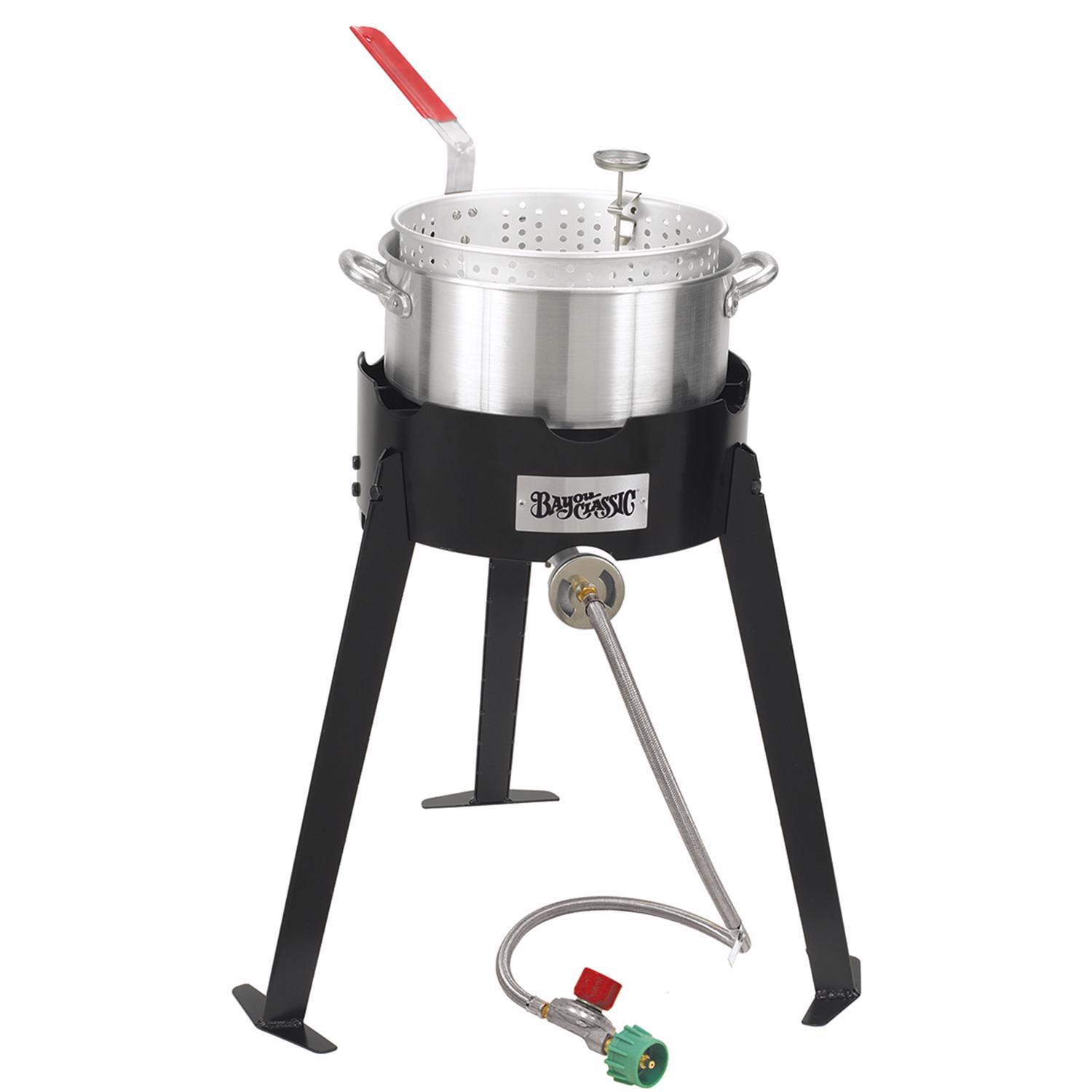 fish fryer accessories Bayou Classic Basket, fits 2.5-Gallon keeping cooking areas cleaner and safer while preventing debris from entering the fryer basket Bayou Classic 2212 Aluminum Fish