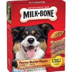JM Smucker's MilkBone Peanut Butter Biscuit For Dogs 24 oz 15.88 in. 1 pk