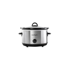 Crock-Pot 4.5 qt Black/Silver Stoneware Slow Cooker