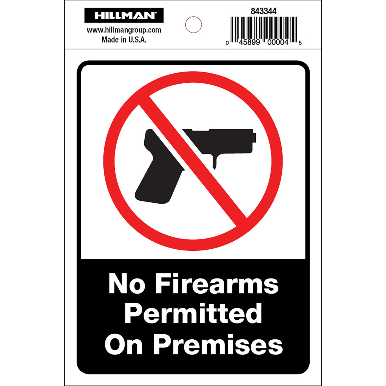 HILLMAN English White Safety Sign 4 in. H X 6 in. W Mfr# 843344 