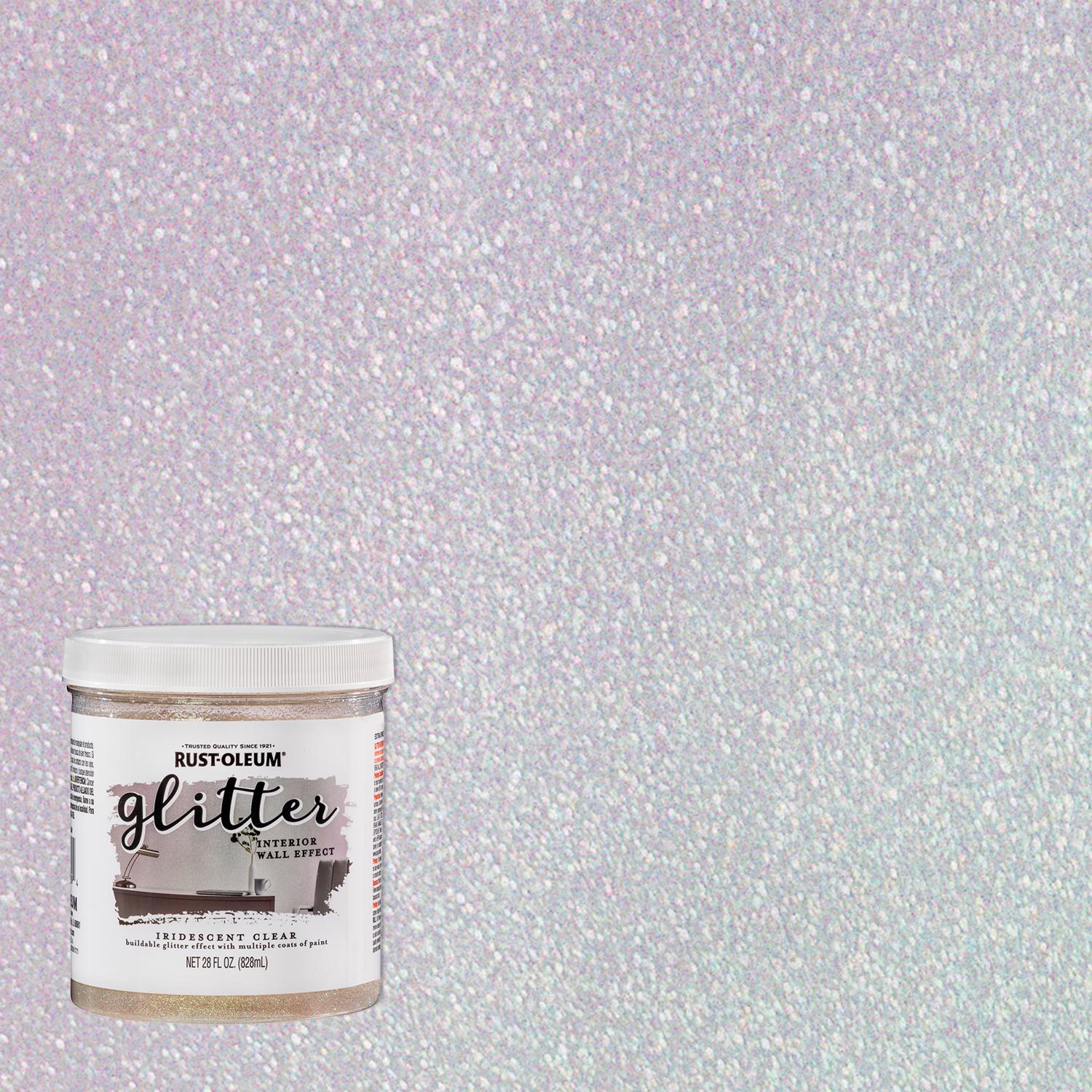 Rust-Oleum Specialty Satin Iridescent Clear Water-Based Glitter Interior  Wall Paint Interior 28 oz Mfr# 323860 - Ace Hardware
