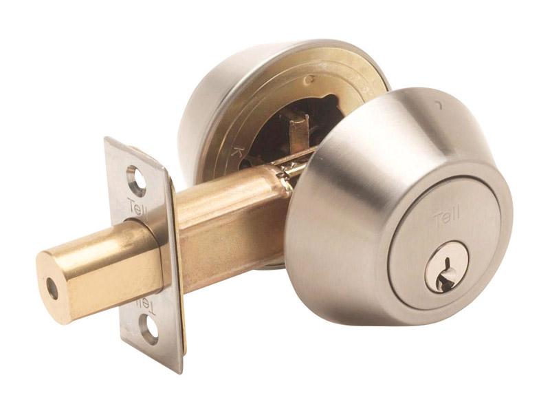CL100056 Satin Stainless Steel Double Cylinder Deadbolt