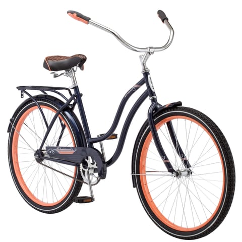 schwinn women's 26 cruiser bicycle Riverwalk Comfort Bike, Inch Wheels, 7 Speed, Blue Rear coaster brake provides crisp Schwinn 26