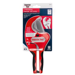 Superior Tool 2-1/2 in. Ratcheting Pipe Cutter 10 in. L Black/Red 1 pc