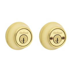 Kwikset SmartKey Security Polished Brass Metal Double Cylinder Deadbolt