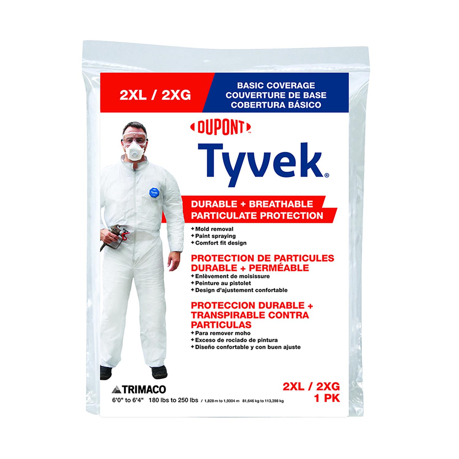 14124 No Elastic Tyvek Coveralls - 2 XL