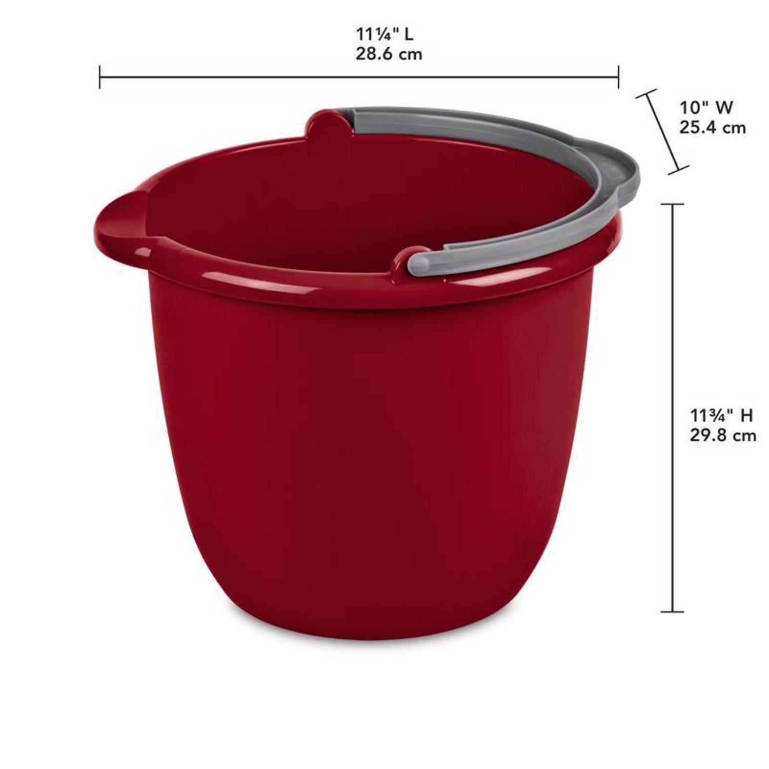 Sterilite 10 qt Bucket Red Mfr# 11205812 - Ace Hardware
