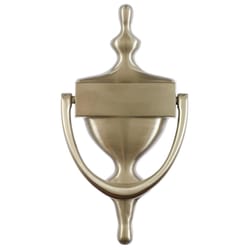 Ace 7 in. L Satin Nickel Brass Door Knocker