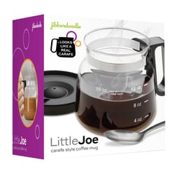 JibberDoodle Little Joe Clear Glass Coffee Pot Mug
