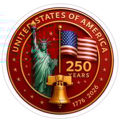 Fan Creations America 250 Sticker Vinyl 1 pk