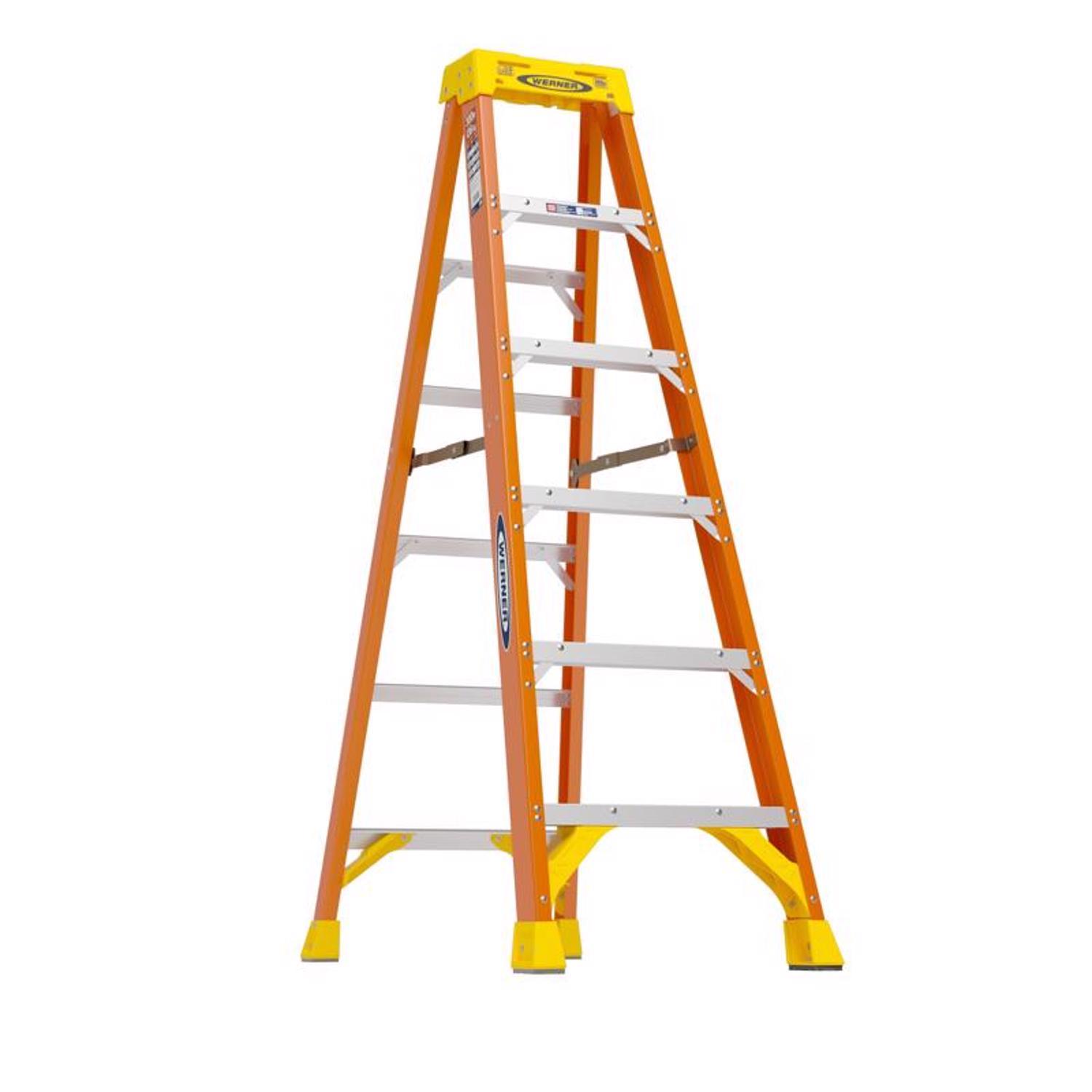 Ace Hardware Werner 6 ft. H Fiberglass Step Ladder Type IA 300 lb. cap.