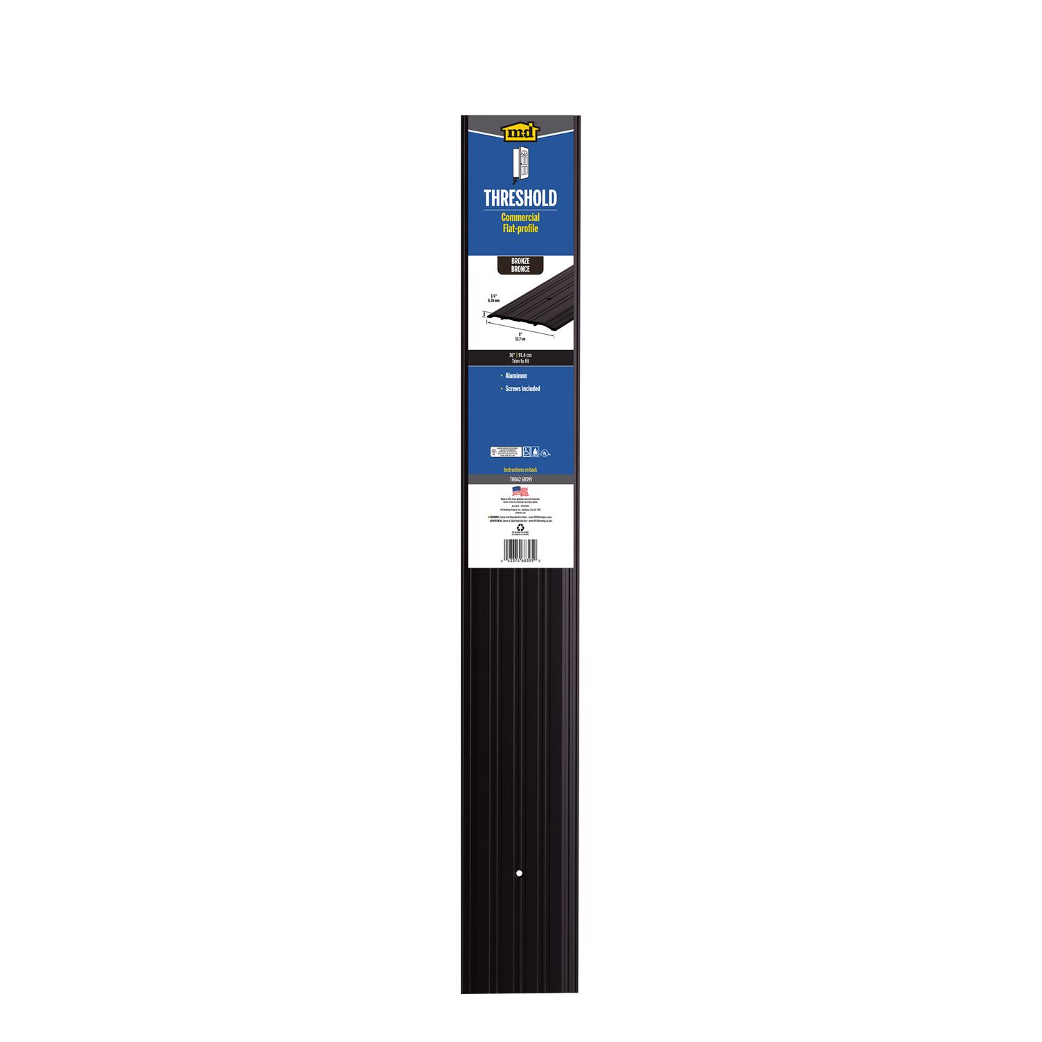 M-D Building Products 0.25 in. H X 5 in. W X 36 in. L Aluminum Commercial Threshold Bronze