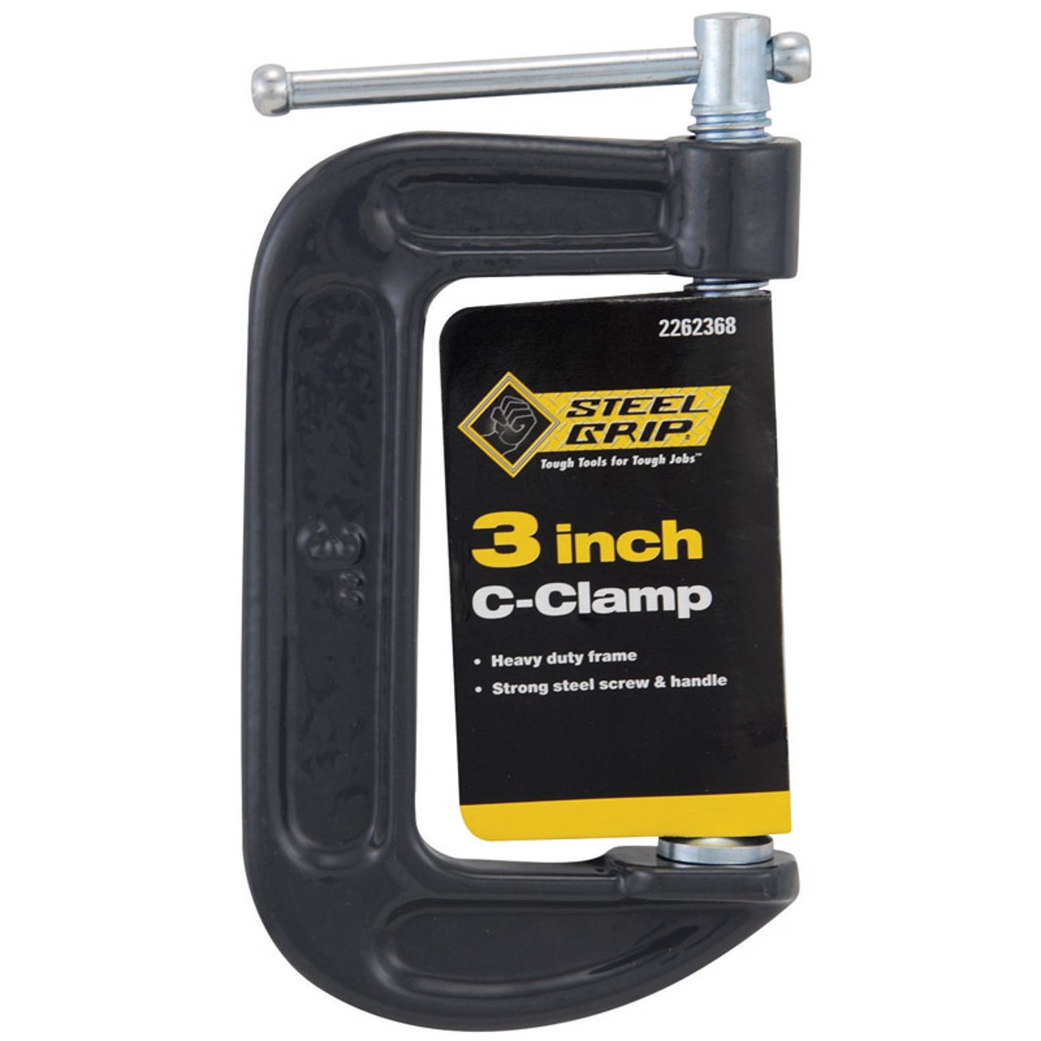 Steel Grip 3 in. Adjustable C-Clamp 1 pc