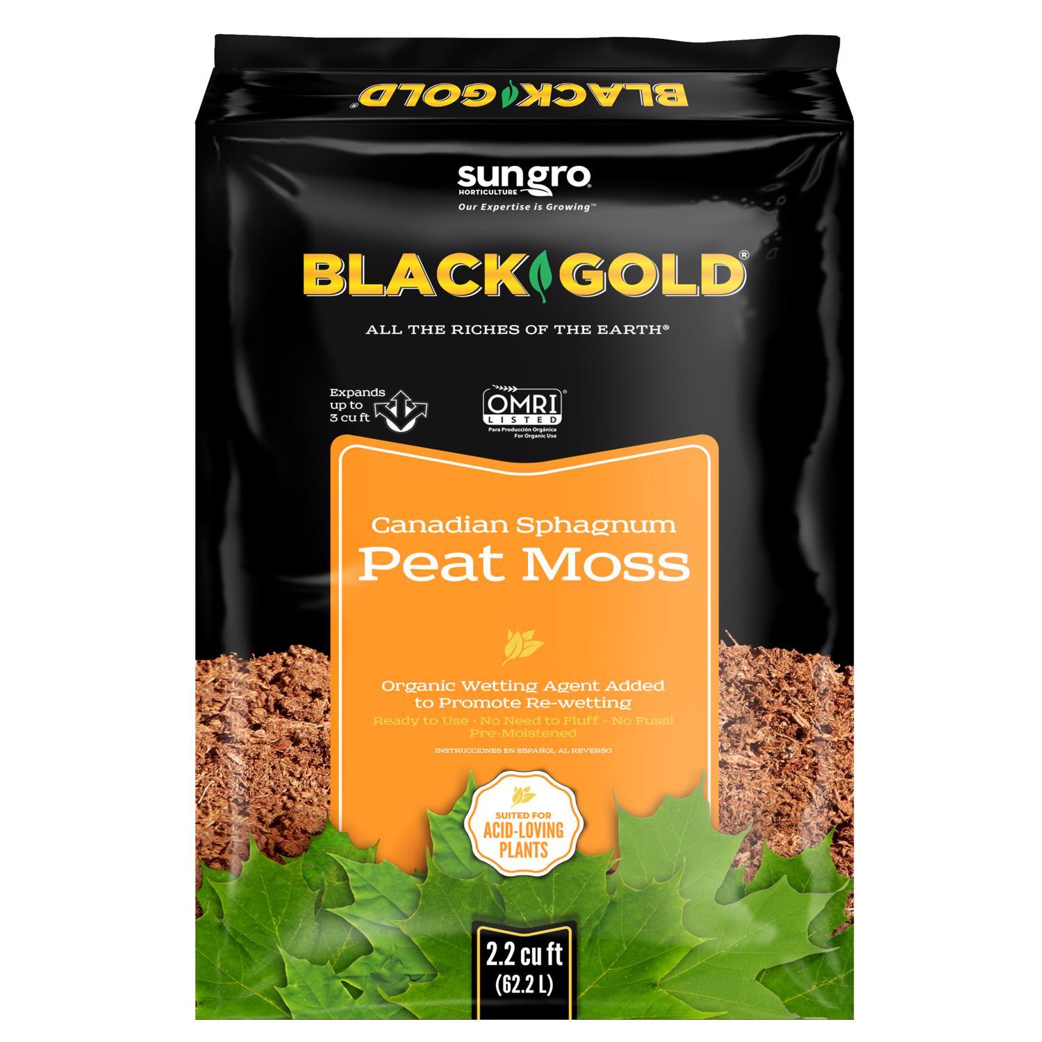 Black Gold Natural & Organic Canadian Sphagnum Peat Moss