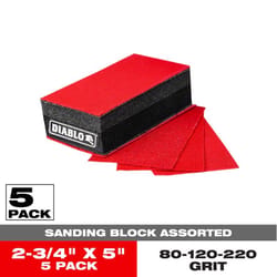 Diablo Reusable 5 in. L X 2-3/4 in. W Wet/Dry Hand Sanding Pad