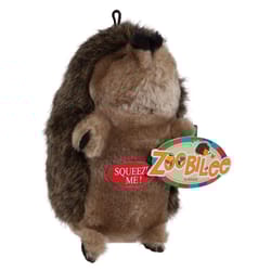 Zoobilee For Dog Brown Plush Hedgehog Dog Toy Large 1 pk