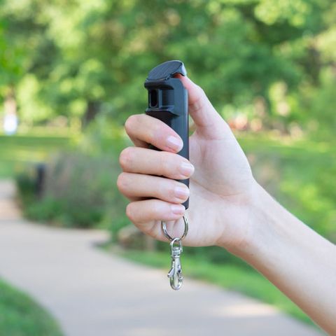 Sabre Pepper Gel Black Aluminum/Plastic Flip Top Keychain Mfr# F15