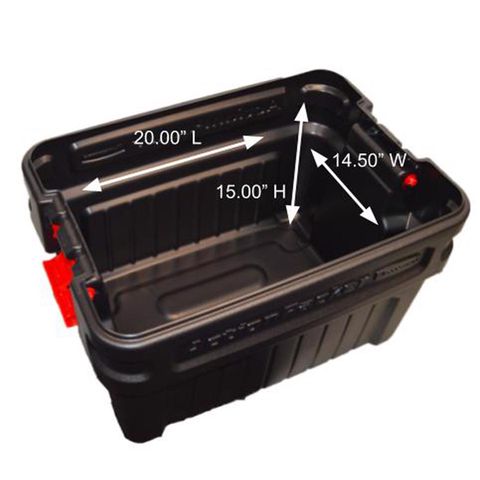 Rubbermaid ActionPacker 24 gal Black Storage Tote 17.4 in. H X