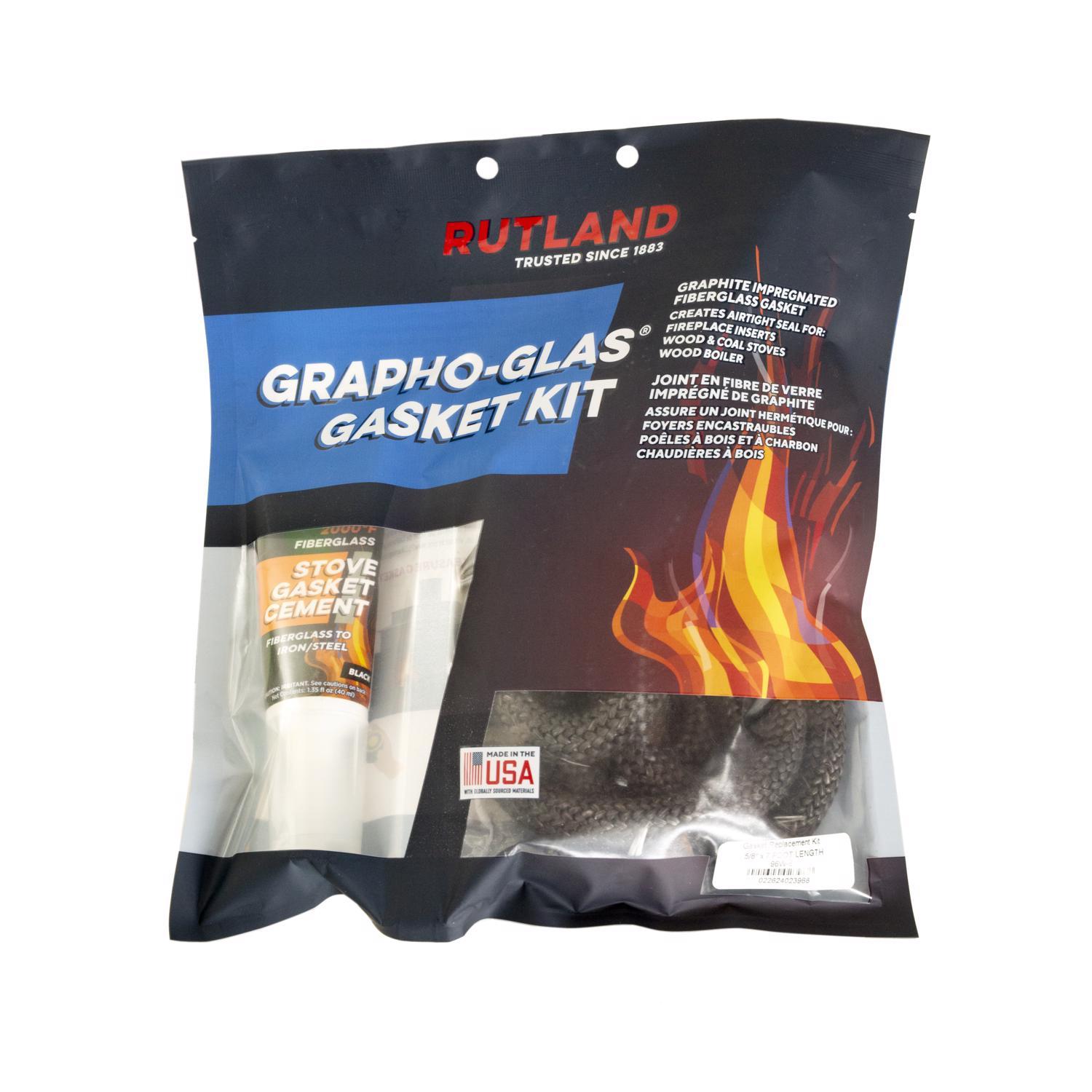 Rutland Grapho-Glas Cement/Fiberglass Rope Gasket Kit Mfr# 96W-6